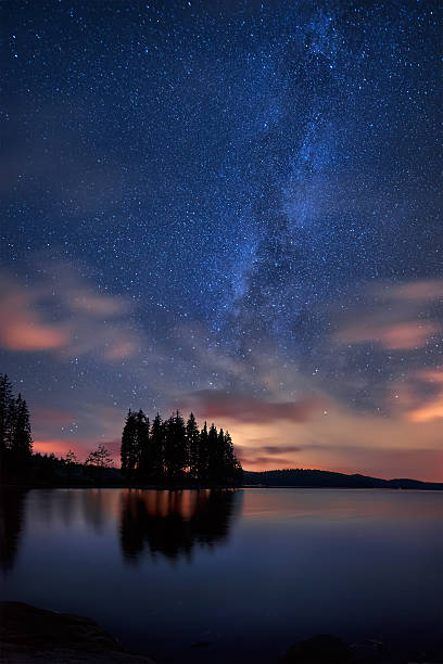 istock Milky Way over the lake 637702268