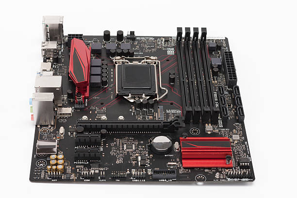 istock Modern, new, motherboard isolated on white background 637702634