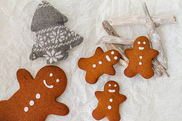 istock Many gingerbread man cookies on the table 637705152