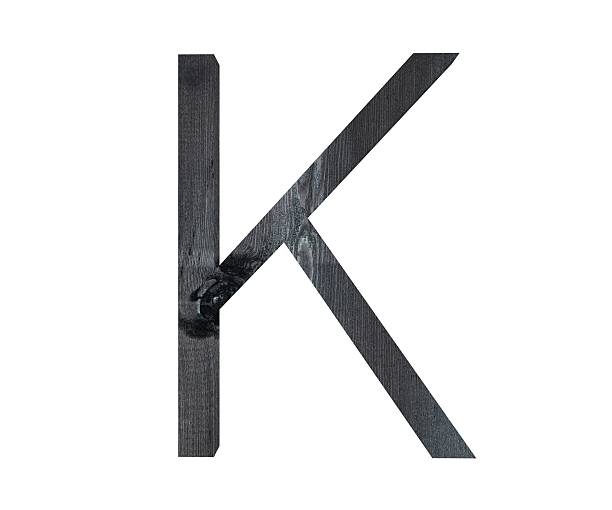 istock 3D decorative wooden Alphabet, capital letter K 637711462
