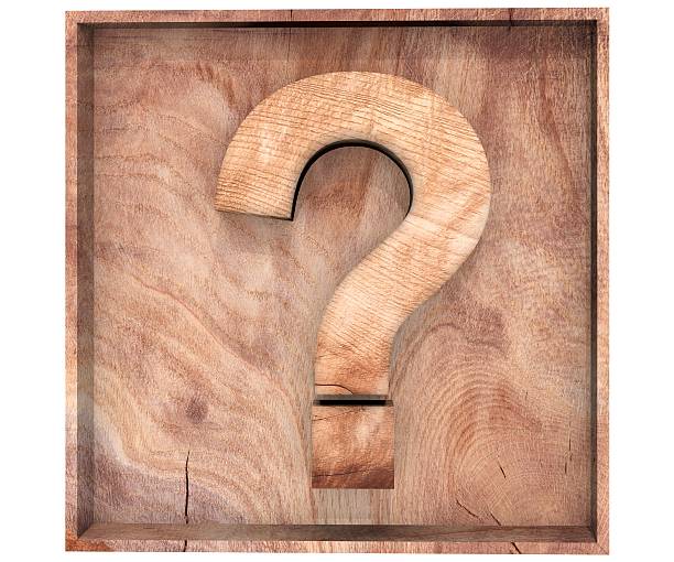 istock Alphabet wooden texture question sign in wooden box. 637713068
