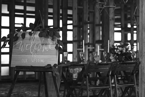 istock Wedding banquet in the barn. Vintage Style. 637715772