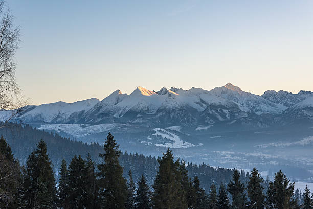 istock Winter landscape of Tatra Mountains at sunset 637716232