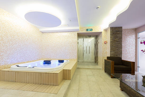 istock hot tub bath in hotel spa center 637718224