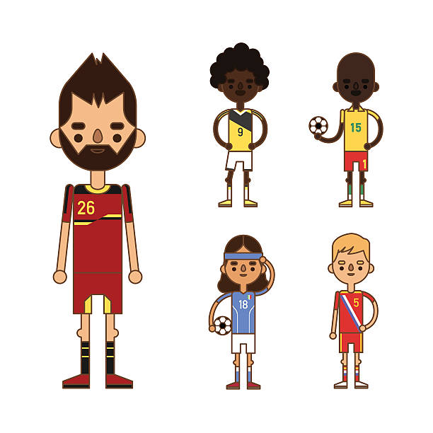 ilustrações de stock, clip art, desenhos animados e ícones de national euro cup soccer football teams vector illustration - england map soccer soccer ball