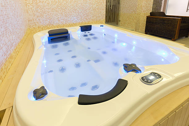 istock Hydro massage baths in hotel spa center 637718856