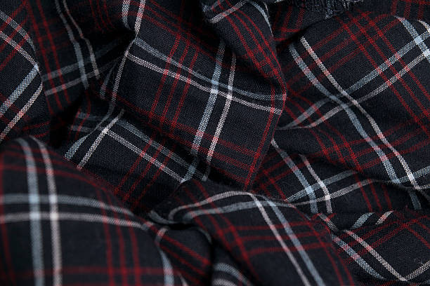 istock rippled checked Burgundy textile with white and red lines 637722342