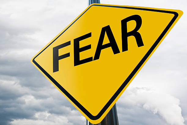 Fear / Warning sign (Click for more) stock photo