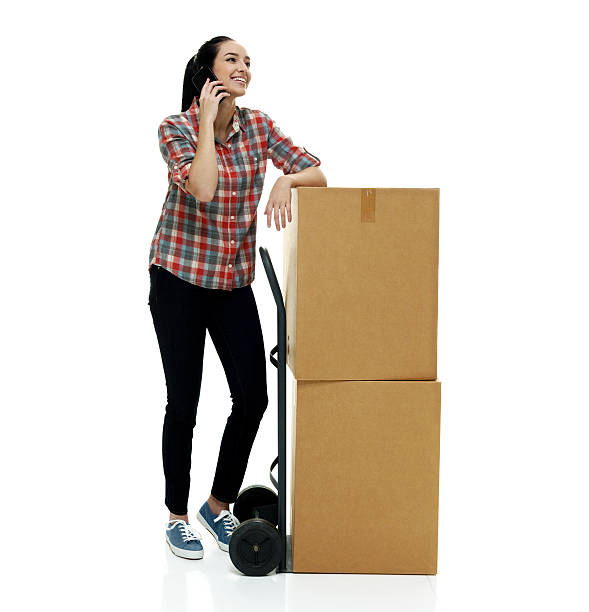 istock Smiling woman talking on phone 637732716
