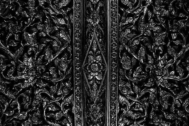 Carve wood art texture background.