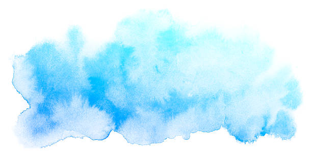 Abstract blue watercolor background. Abstract blue watercolor on white background.The color splashing on the paper.It is a hand drawn. paper watercolor painting textured blue stock pictures, royalty-free photos & images