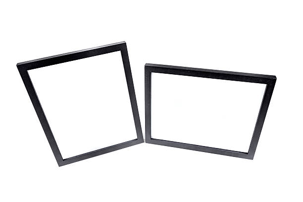 istock Two black picture frames isolated on a white background 637739324