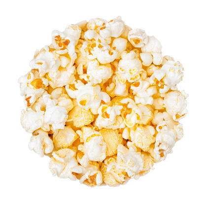 popcorn on white background