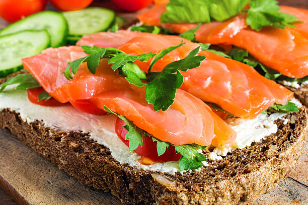 istock sandwich with salmon for healthy breakfast 637745424