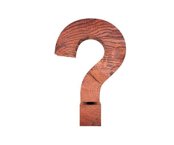 istock Alphabet wooden texture question sign. 3d rendering illustration 637745530