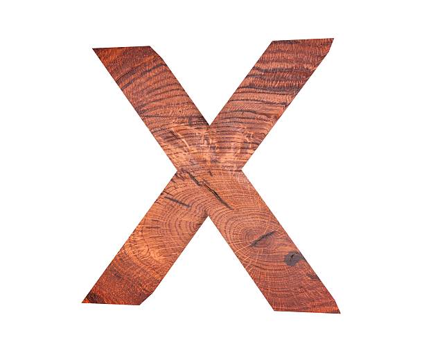 3D decorative wooden Alphabet, capital letter X