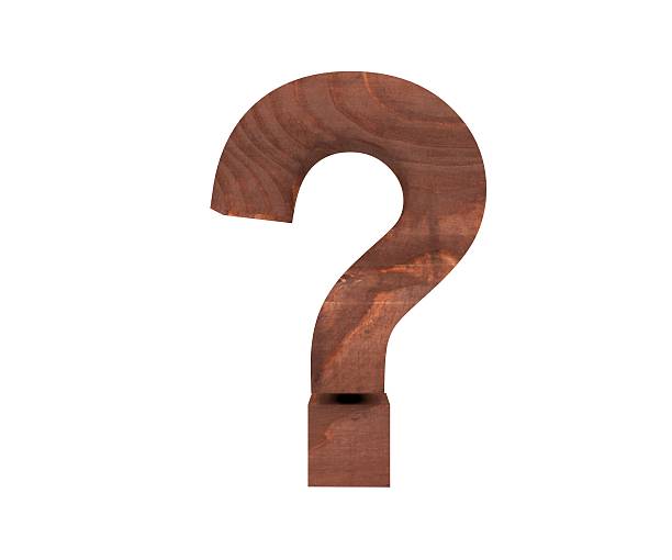 istock Alphabet wooden texture question sign. 3d rendering illustration 637745862