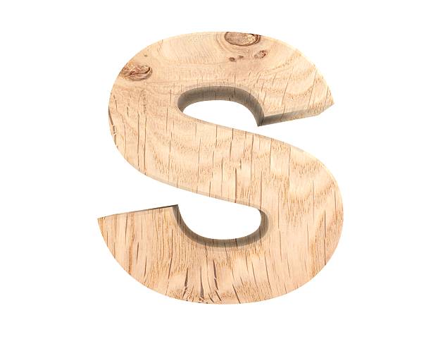 istock 3D decorative wooden Alphabet, lowercase letter s 637746270