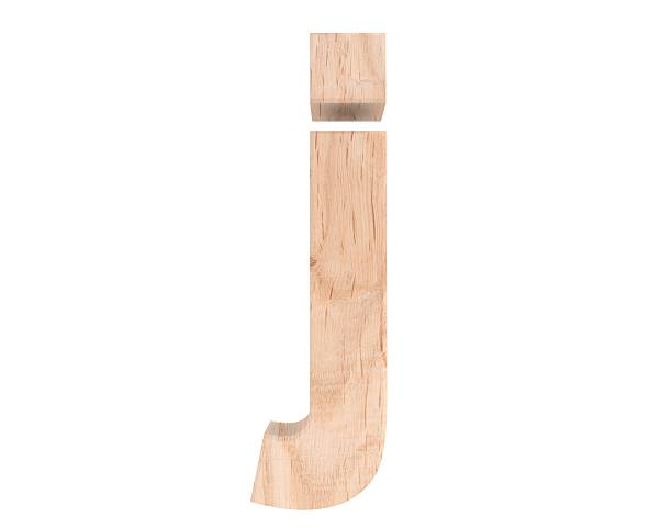 istock 3D decorative wooden Alphabet, lowercase letter j 637746498