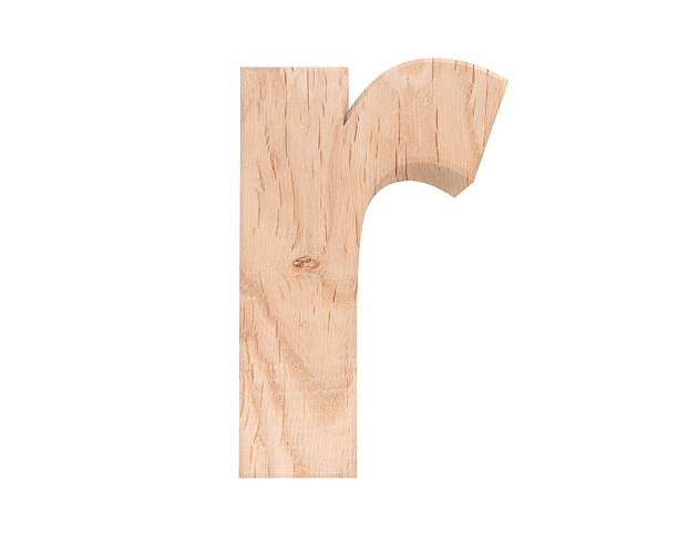 istock 3D decorative wooden Alphabet, lowercase letter r 637747224