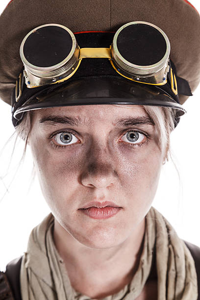 istock Post apocalypse female survivor 637747308