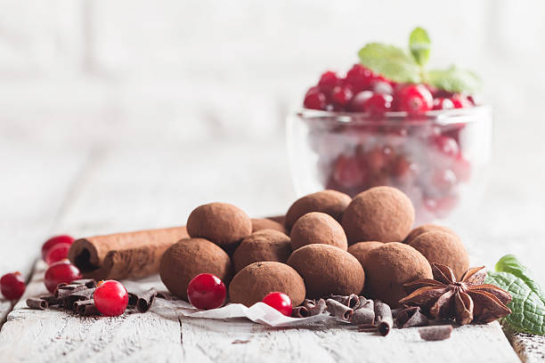 istock chocolate truffles with cranberry 637747456
