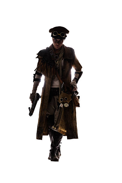 istock Post apocalypse female survivor 637747746