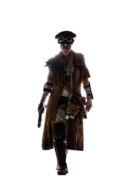 istock Post apocalypse female survivor 637747766