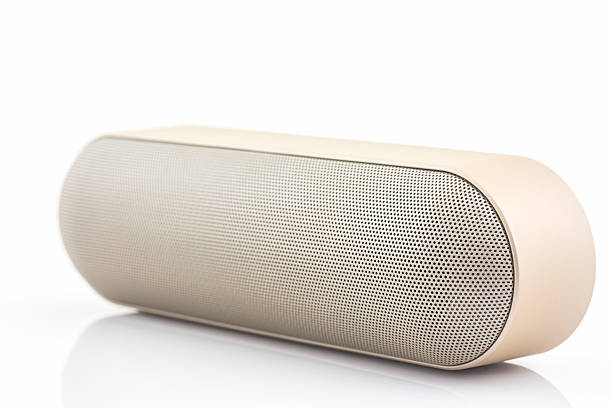 Wireless speaker for mobile phone, Speaker for smartphone on white background.