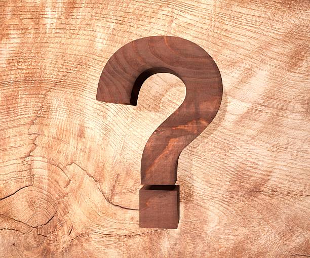 istock Alphabet wooden texture question sign. 3d rendering illustration 637748440