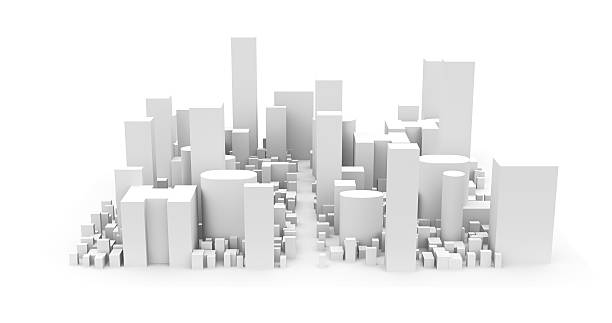 istock City Landscape, Isolated on White Background 637748454
