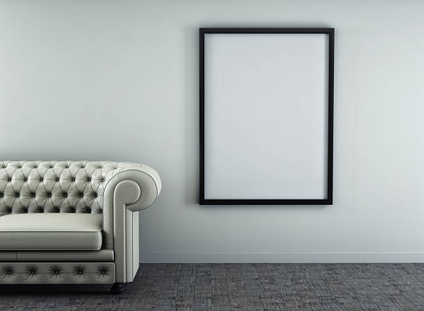 istock leather sofa in white room with wood floor. 3d 637751146