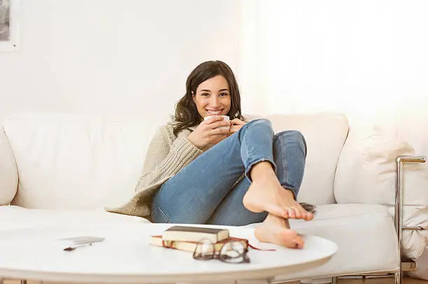 Photo of Woman relaxing at home