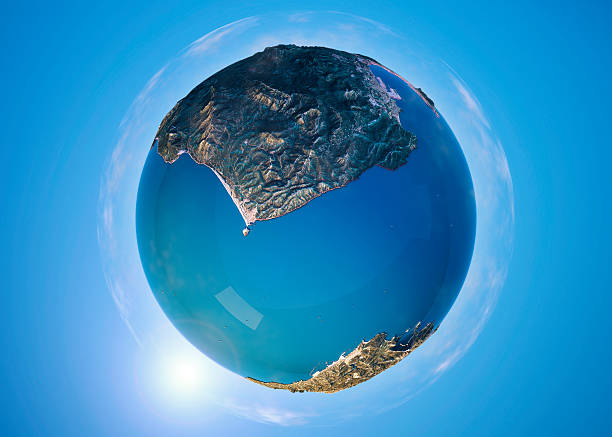 istock Strait Of Gibraltar 3D Little Planet 360-Degree Sphere Panorama 637756894