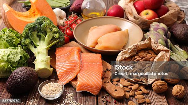 Healthy Food Concept Stock Photo - Download Image Now - Almond, Avocado, Balance