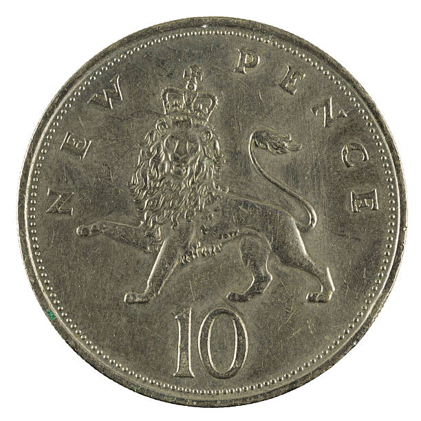 istock ten new british pence coin (1968) isolated on white background 637762474