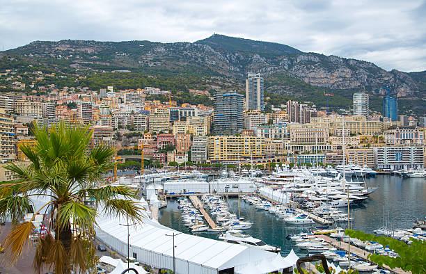 istock Monaco harbour seaport with yachts and sail boats 637764634