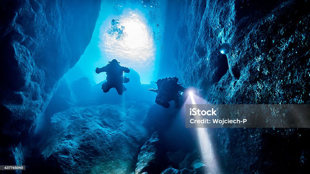 GOZO Diving Underwater Gozo Malta Stock Photo