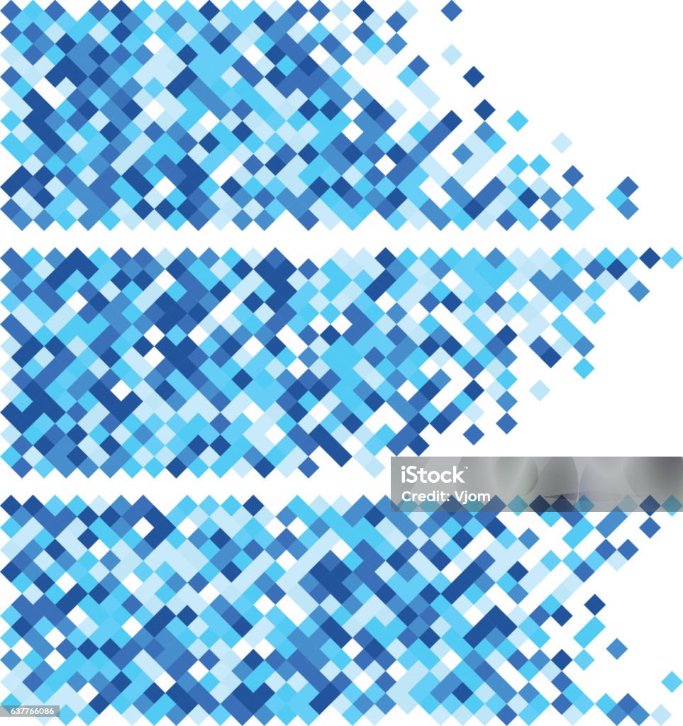 Blue and white abstract banners. White abstract banners set with blue rhombus. Vector illustration. Pattern stock vector