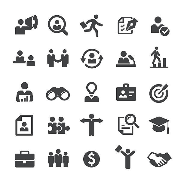 Recruiting and Hiring Icons - Smart Series Recruiting and Hiring Icons businessman standout stock illustrations