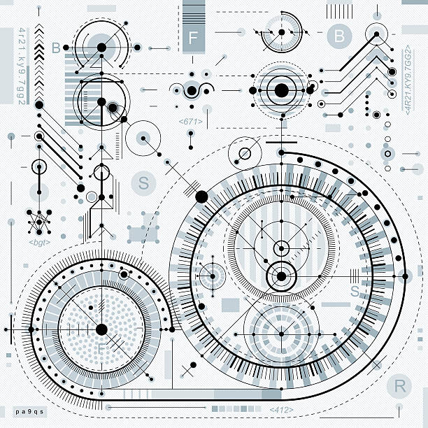 30 Mechanical Scheme Black And White Vector Engineering Drawing Stock 30 Mechanical Scheme Black And White Vector Engineering Drawing Stock