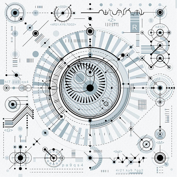 30 Mechanical Scheme Black And White Vector Engineering Drawing Stock 30 Mechanical Scheme Black And White Vector Engineering Drawing Stock
