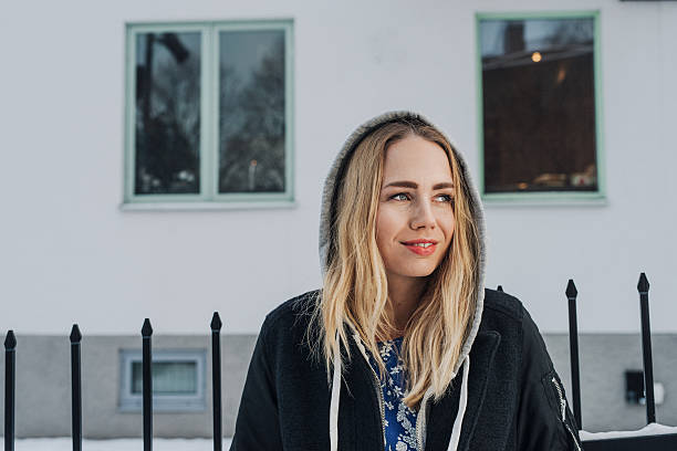 Cool fashionable woman in urban setting