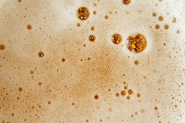 Beer drink - close up image. Close up image of beer bubbles in a cup. yeast stock pictures, royalty-free photos & images