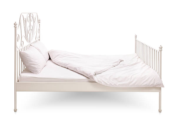 grande-cama - mattress bed cushion isolated - fotografias e filmes do acervo