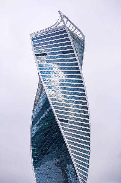 istock Skyscraper exterior design against the sky. Business Center. 637775308