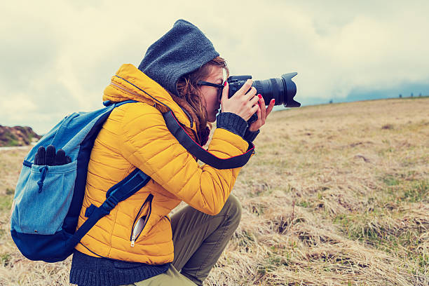 istock Photographer in nature. 637775482