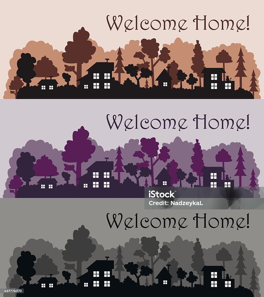 Welcome Home Card Stock Illustration - Download Image Now - Home Interior, Welcome Sign, Text - iStock