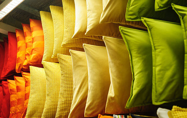 istock comfortable colorful fabric cushions on modern store shelves 637781062