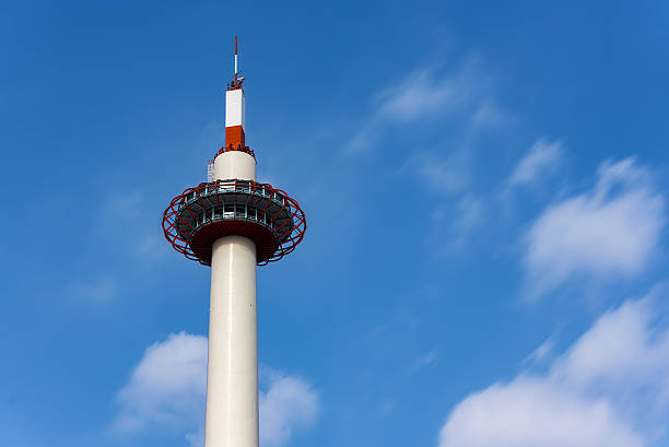 Kyoto tower and blue sky in Japan